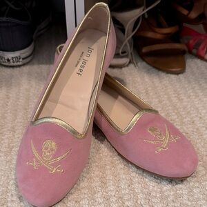 Jon Josef Pink Suede Pirate Ballet Flats - New